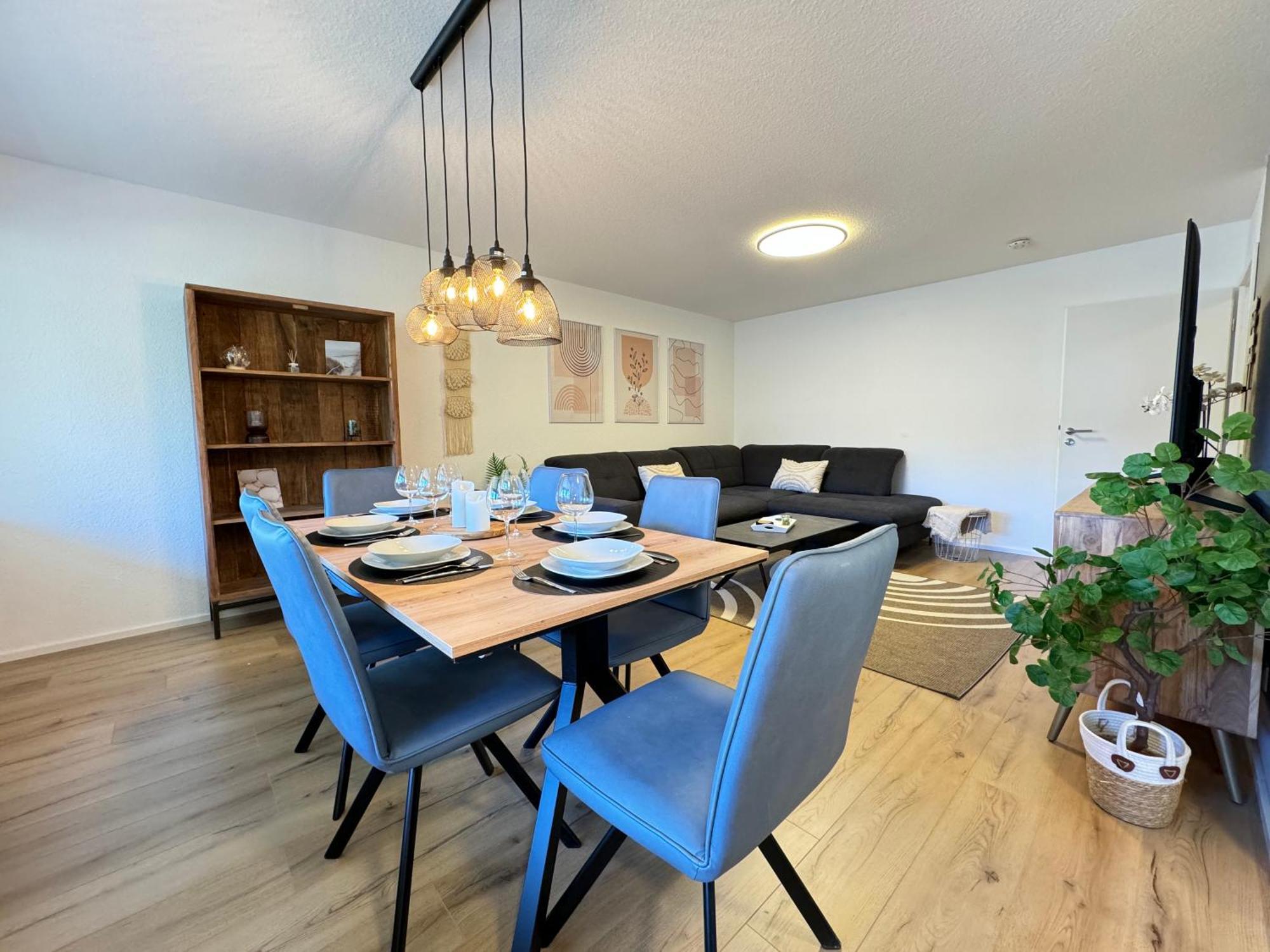 3 Zimmer Apartment, 90 Qm, Ruhig Und Zentrumsnah, Max 6 Pers, 15 Qm Balkon , Private Garage, Internet 1000 Mbit 진델핑겐 외부 사진