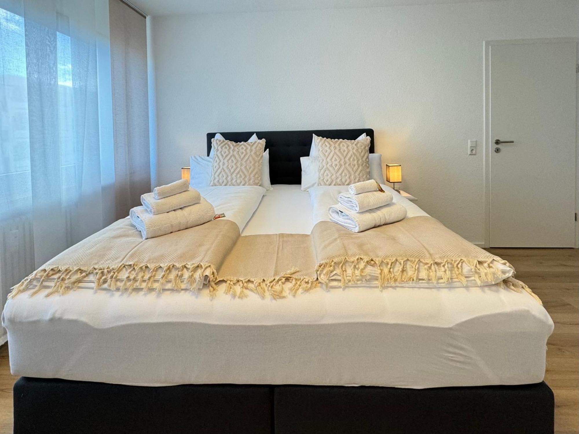3 Zimmer Apartment, 90 Qm, Ruhig Und Zentrumsnah, Max 6 Pers, 15 Qm Balkon , Private Garage, Internet 1000 Mbit 진델핑겐 외부 사진